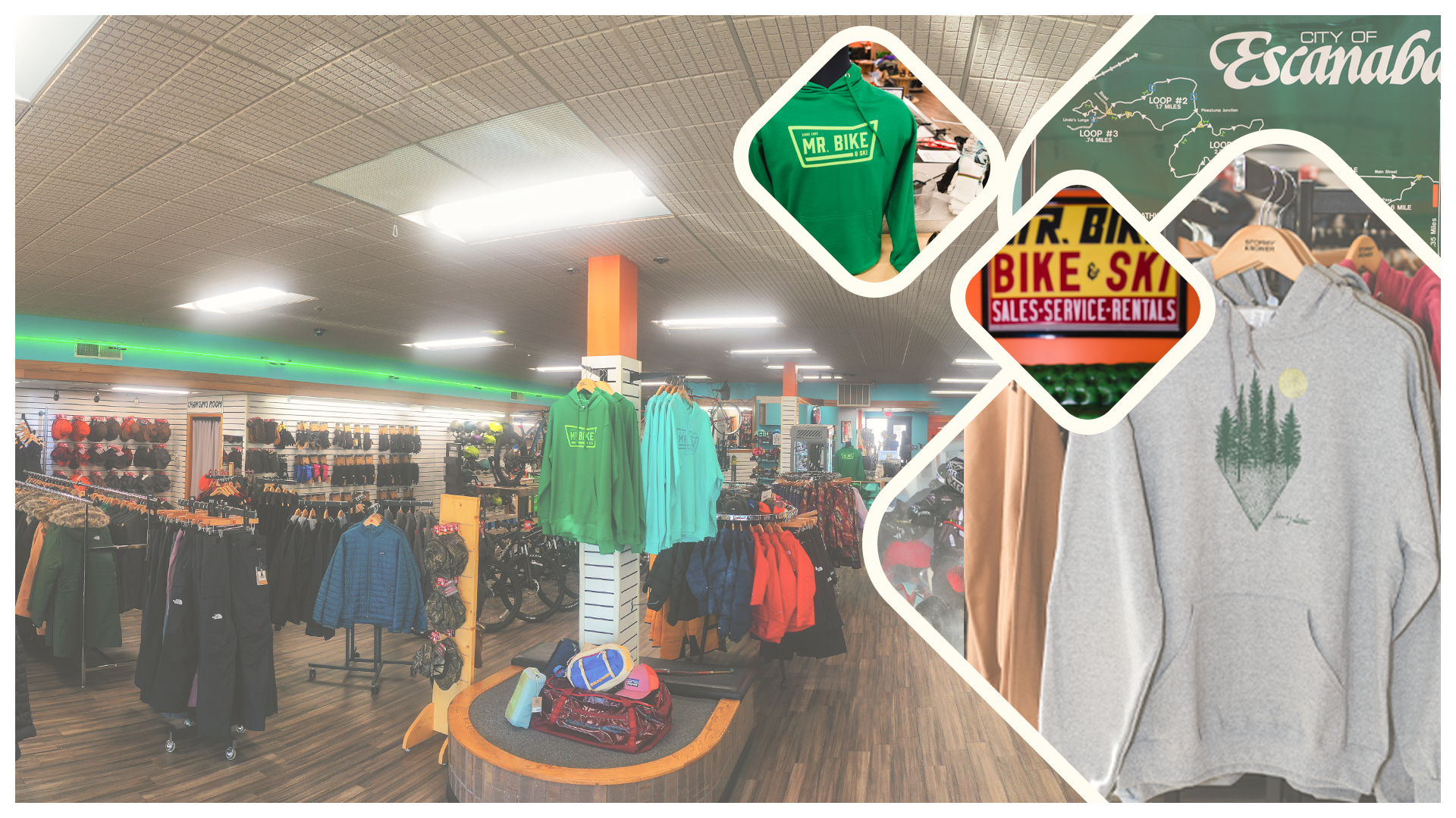  captivating image showcasing Mr. Bike & Ski, your one-stop shop for winter gear and outdoor fun in Delta County