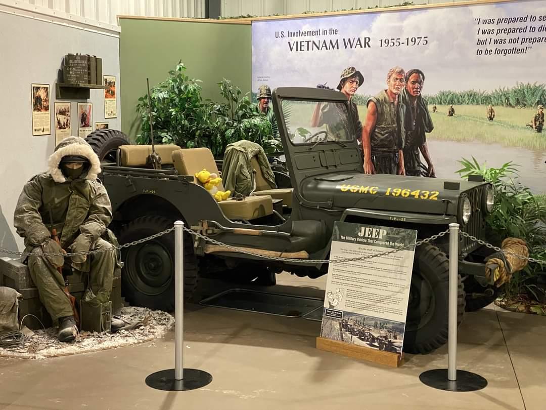 Military jeep and more on display at the Vet Museum