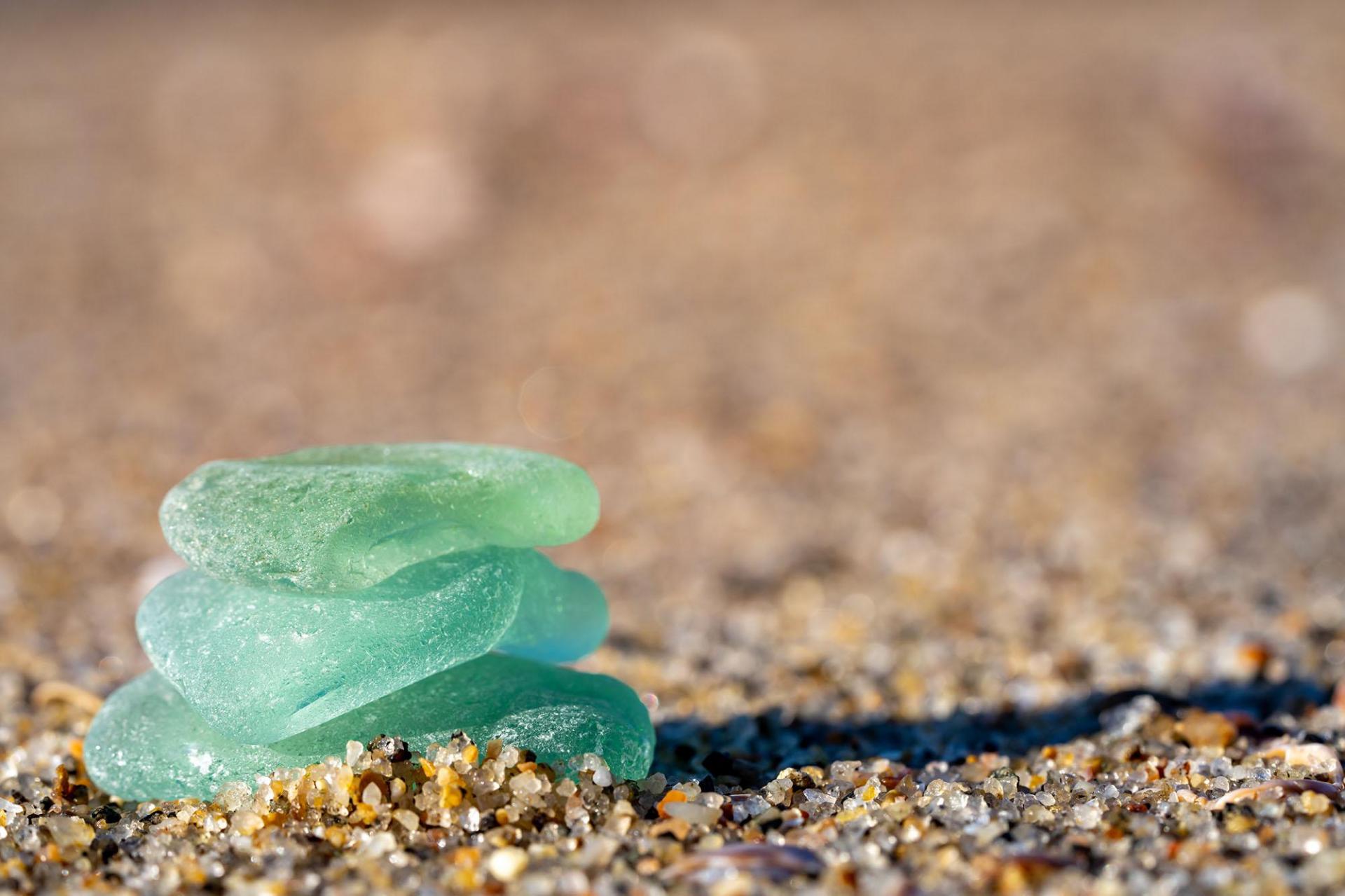 Blue and Green Beach Glass