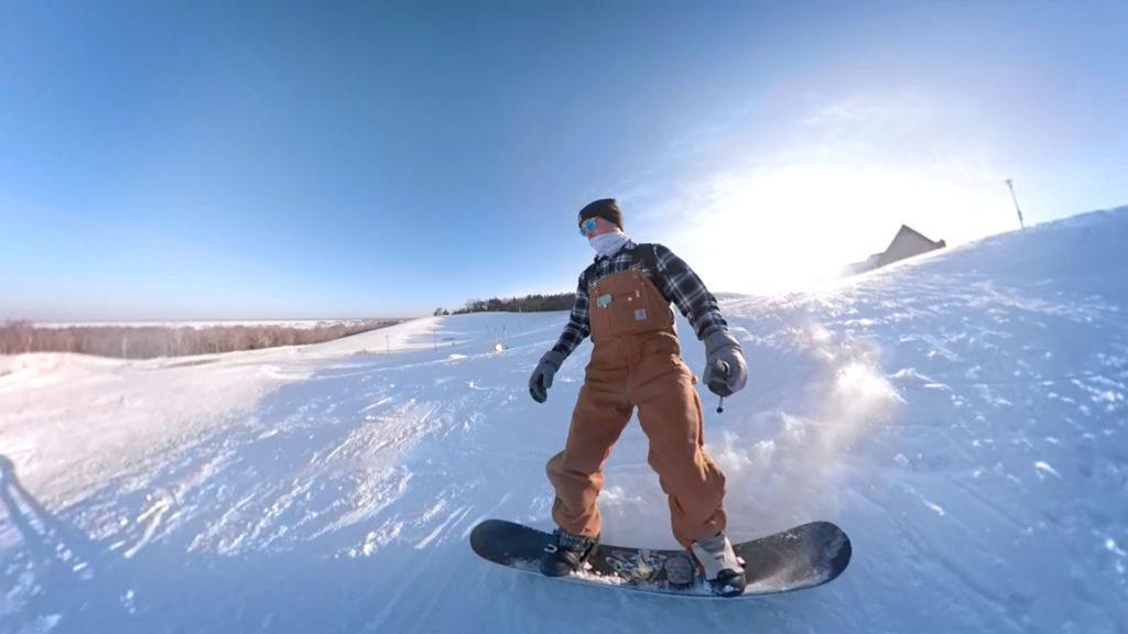 Person snowboarding