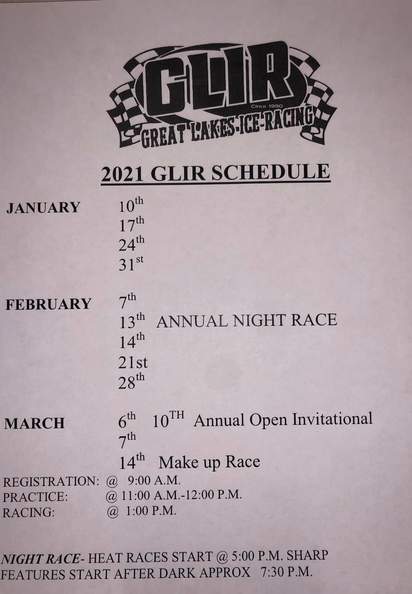 Great lakes ice racing 2021 schedule