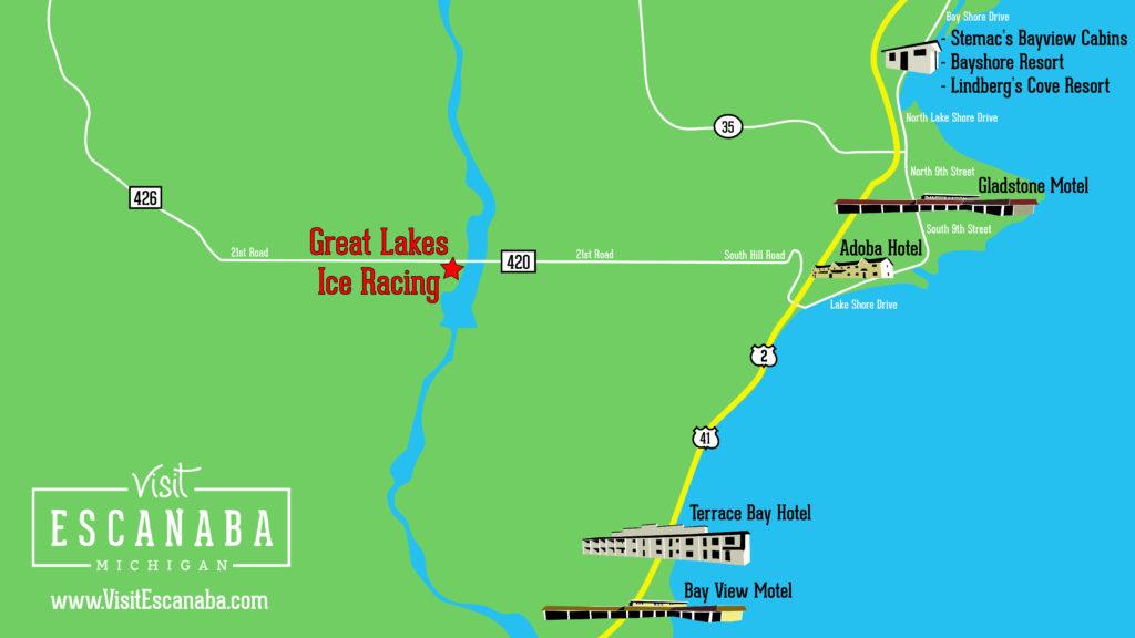 Great lakes ice racing map